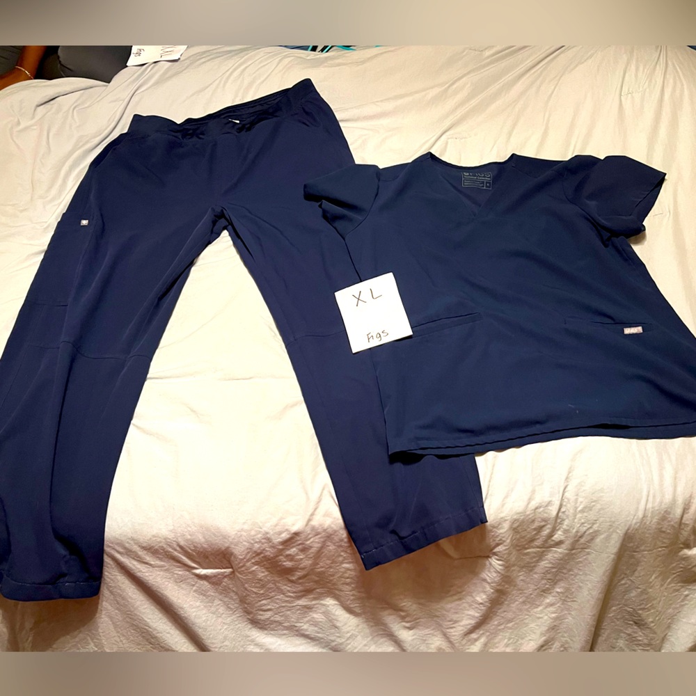 Navy XL Figs Scrub Set